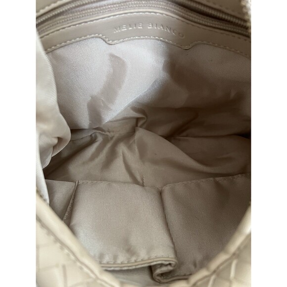 Anthropologie Melie Bianco Woven Brigitte Satchel Bag Cream EUC - Picture 8 of 10